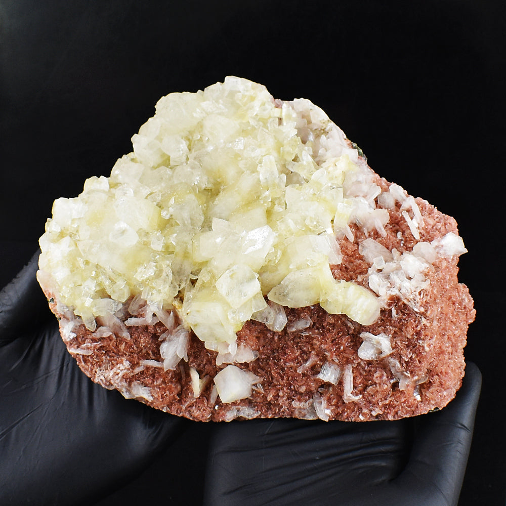 Amazing 4447.00 Cts Genuine Apophyllite With Stilbite Crystal Specimen Gemstone