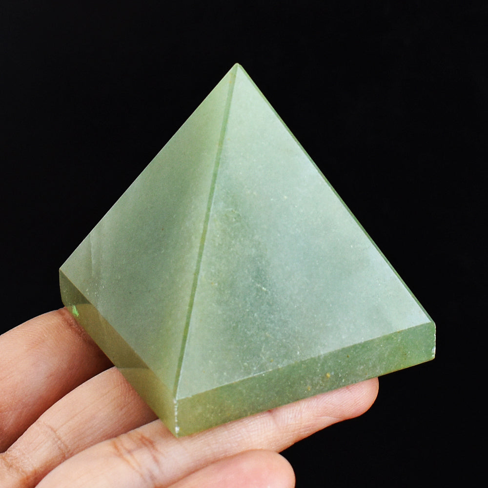 Genuine  741.00 Carats  Genuine  Aventurine  Hand Carved Crystal Healing  Pyramid Gemstone Carving