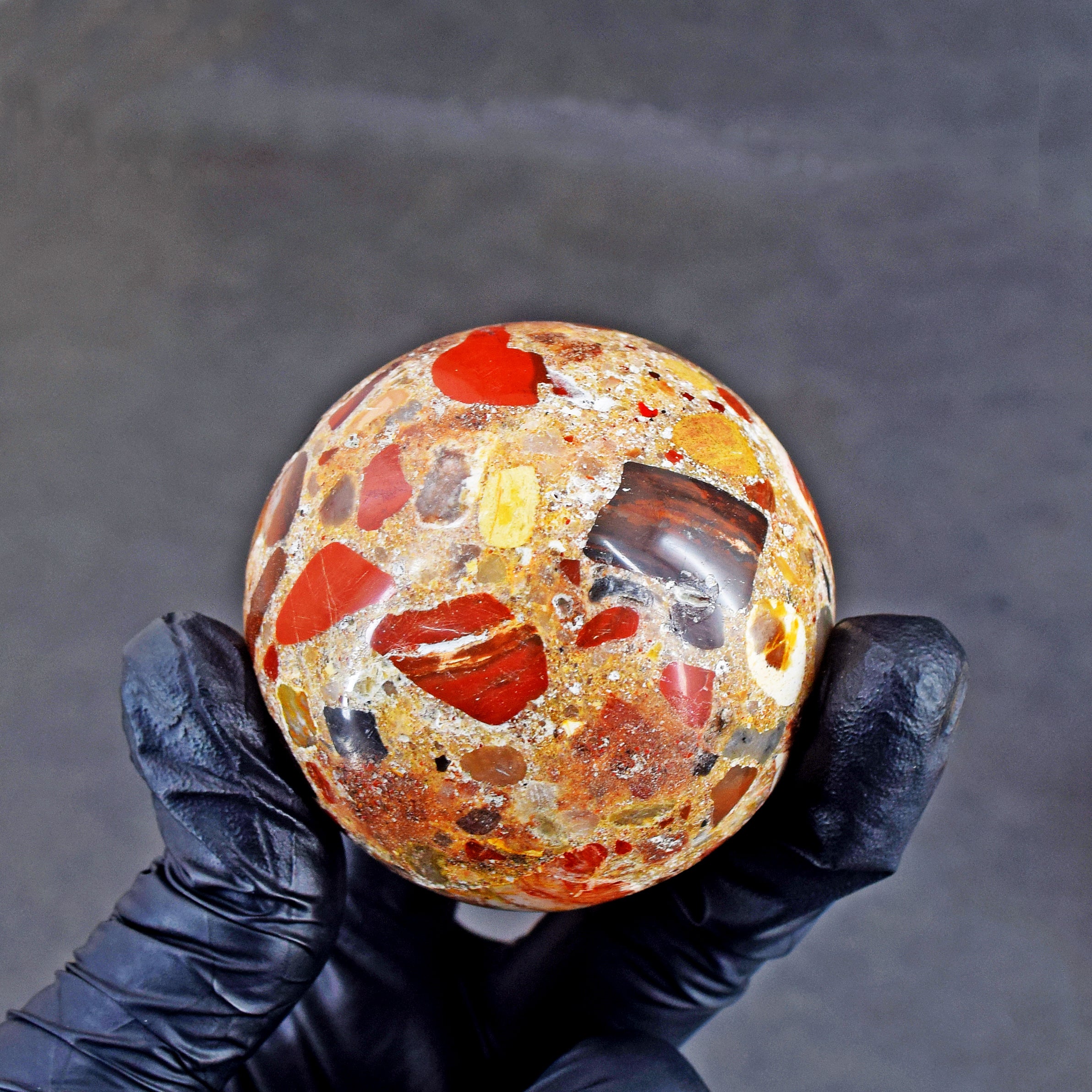 Natural 831.00 Cts Genuine Mookaite Hand Carved Crystal Healing Gemstone Sphere