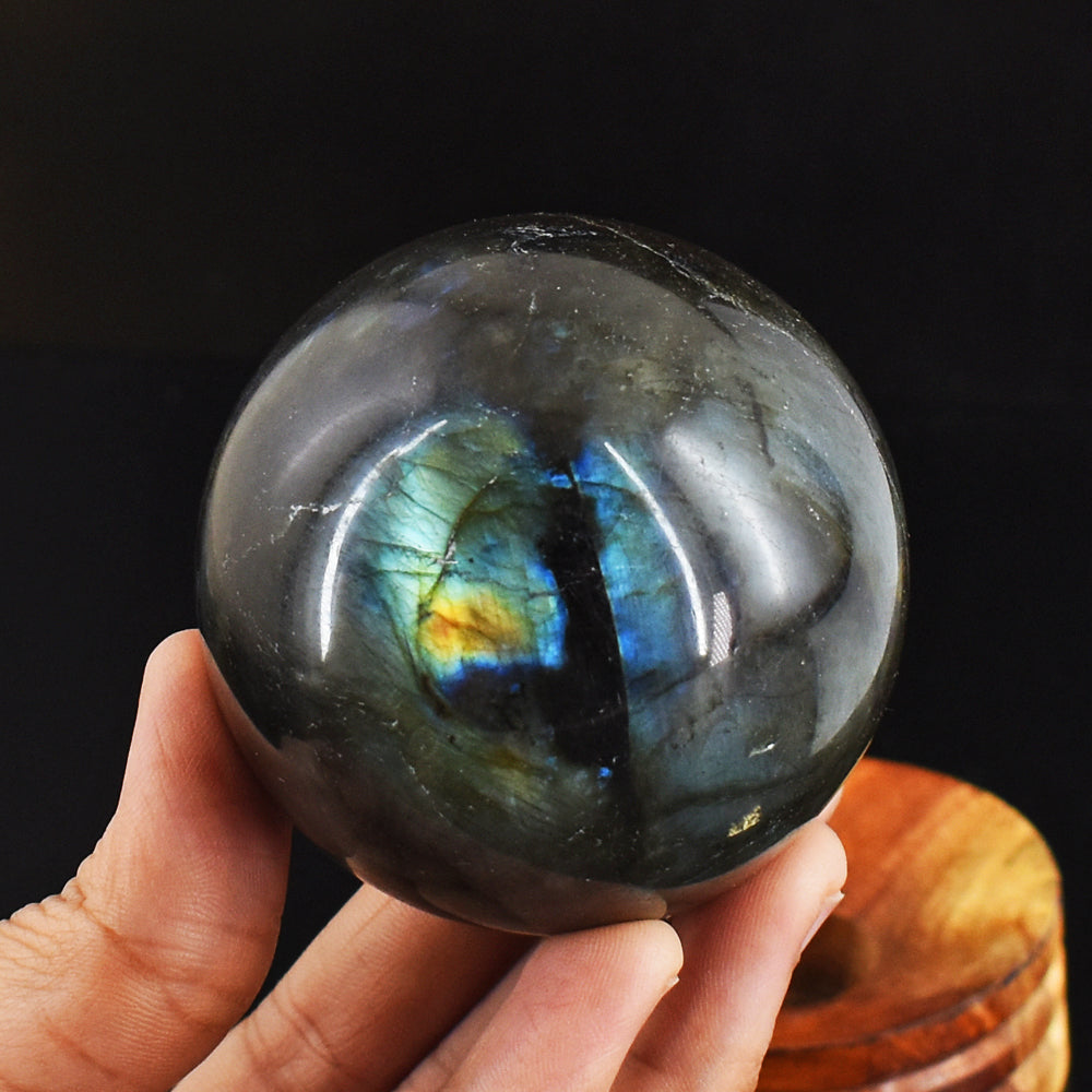 Blue Flash Labradorite  1500.00  Carats Genuine  Exclusive Hand Carved Crystal Healing Gemstone Sphere