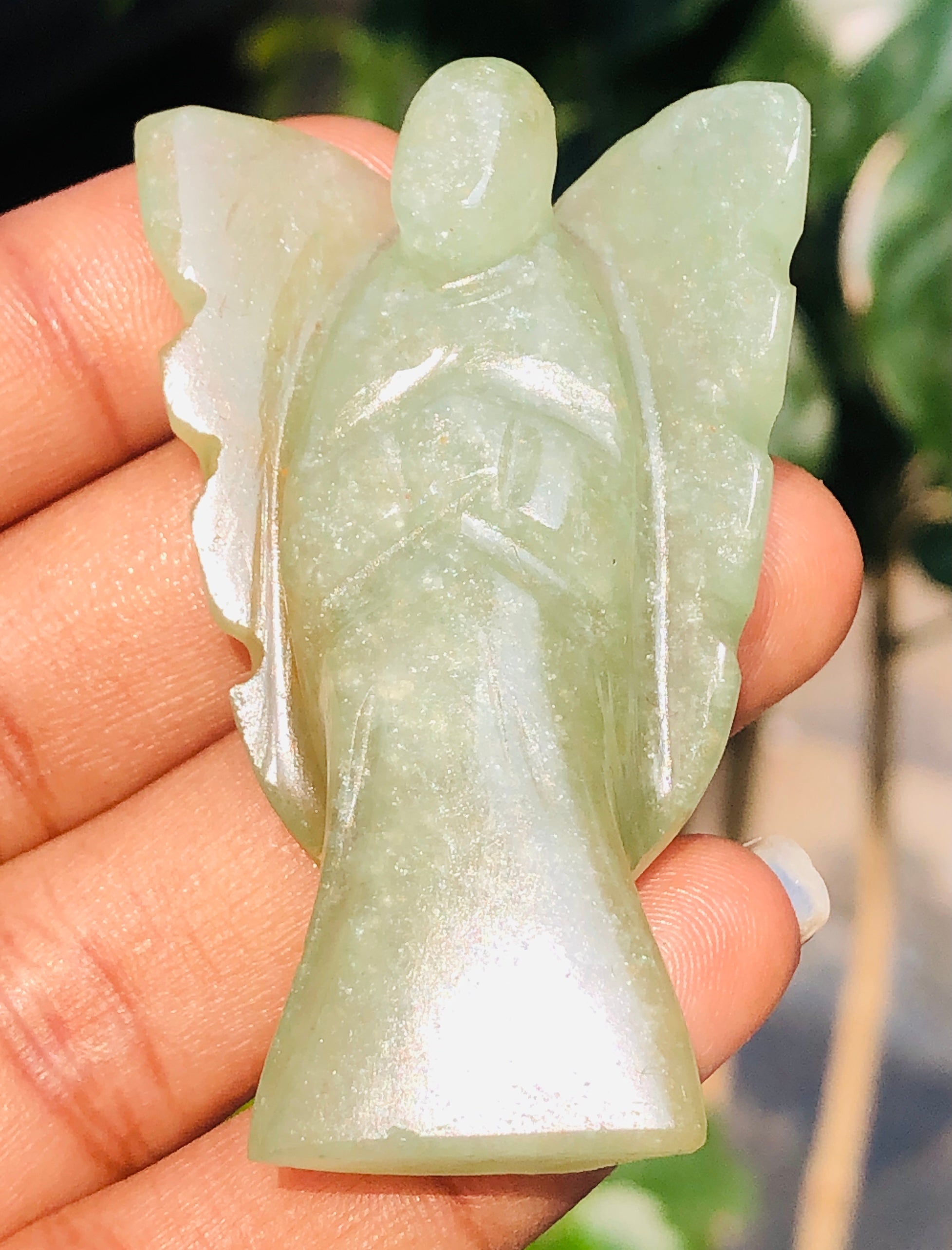 Attractive 140.00 Cts Genuine Green Aventurine Healing Premium Divine Crystal Angel