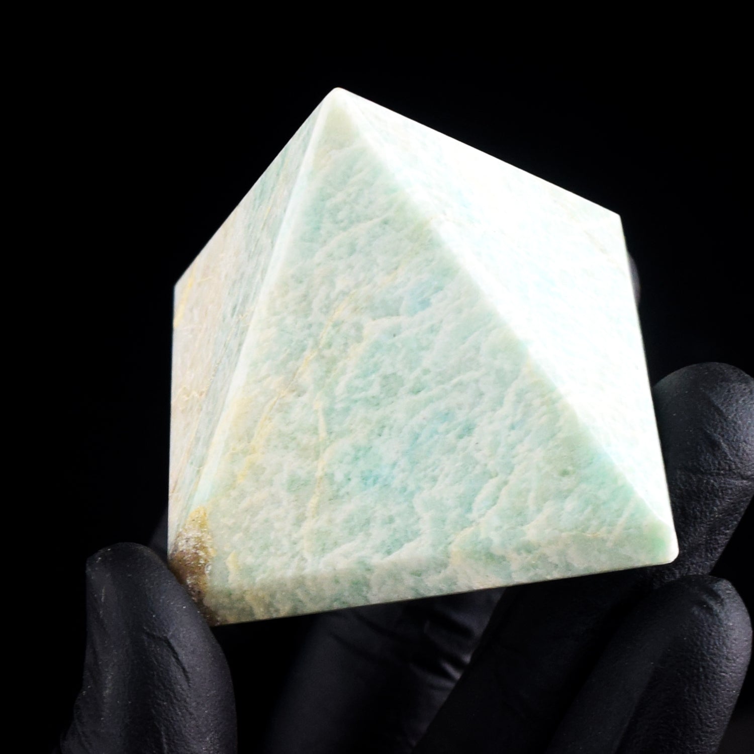 Genuine 508.00 Cts Exclusive Amazonite Healing Crystal Specimen Divine Premium Pyramid