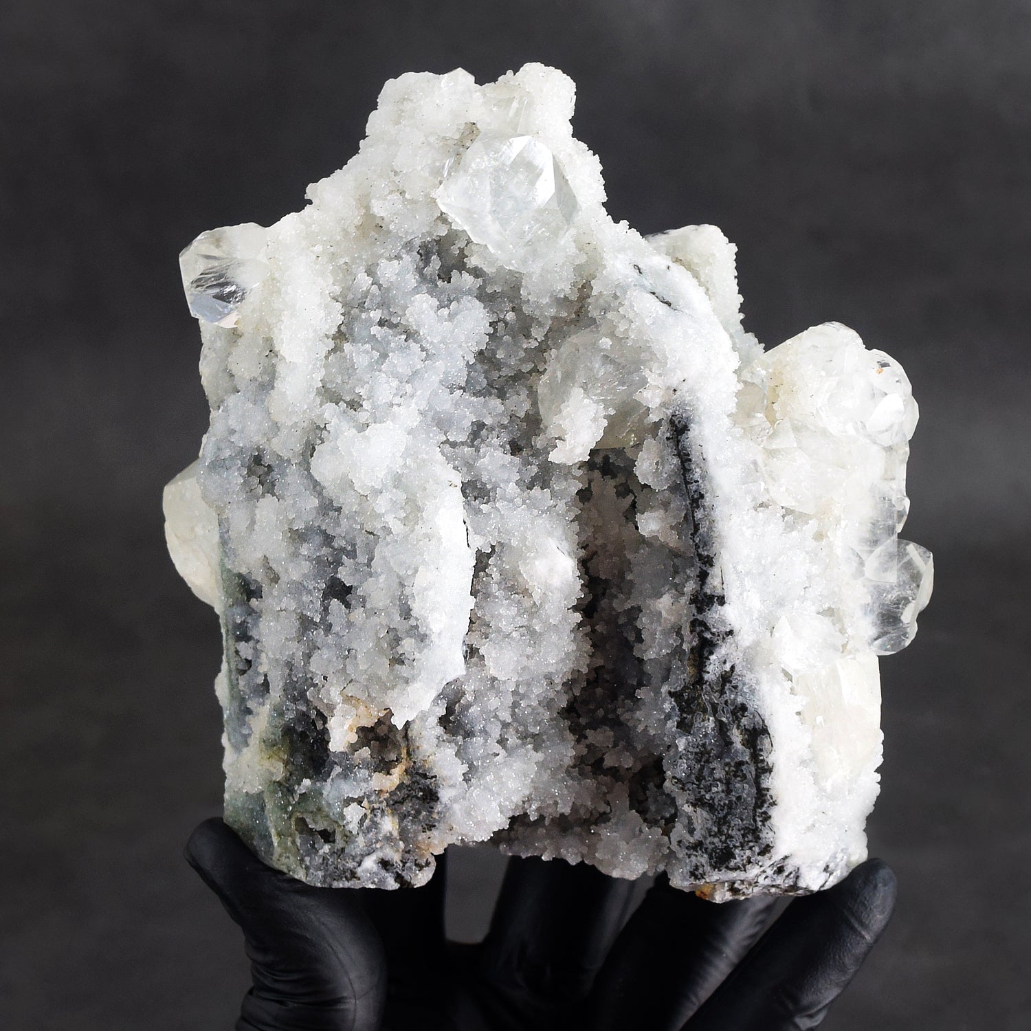 Finest Ever 792.00 Cts Genuine Chalcedony With Apophyllite Crystal Specimen Gemstone Cluster