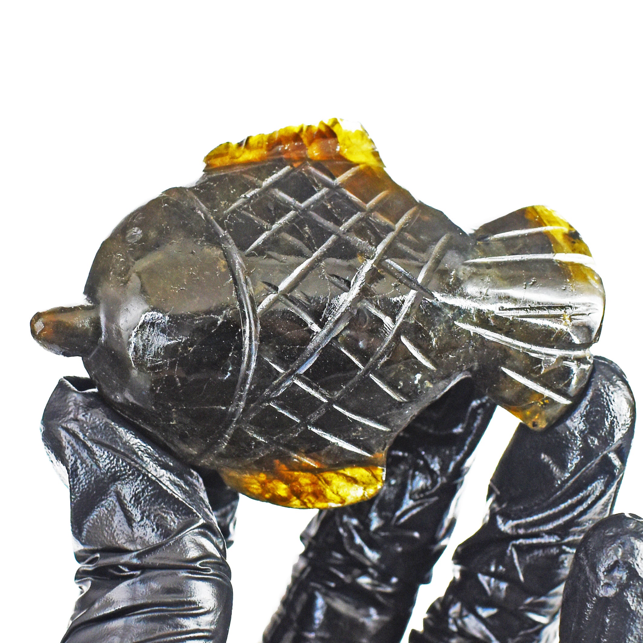 Fabulous 297.00 Carats Genuine Amazing Flash Labradorite Hand Carved Crystal Gemstone Carving Fish 2026  Collection
