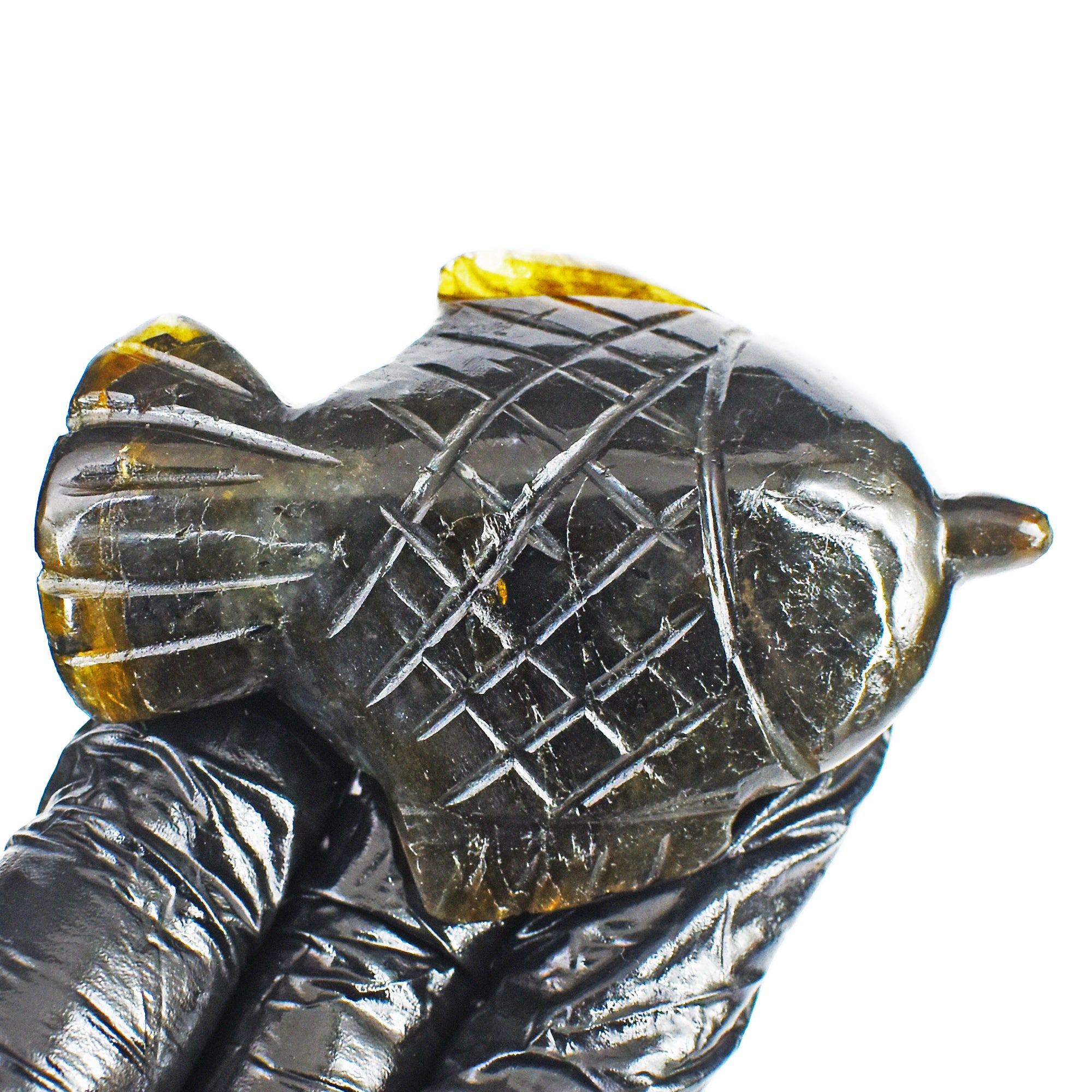 Fabulous 297.00 Carats Genuine Amazing Flash Labradorite Hand Carved Crystal Gemstone Carving Fish 2026  Collection