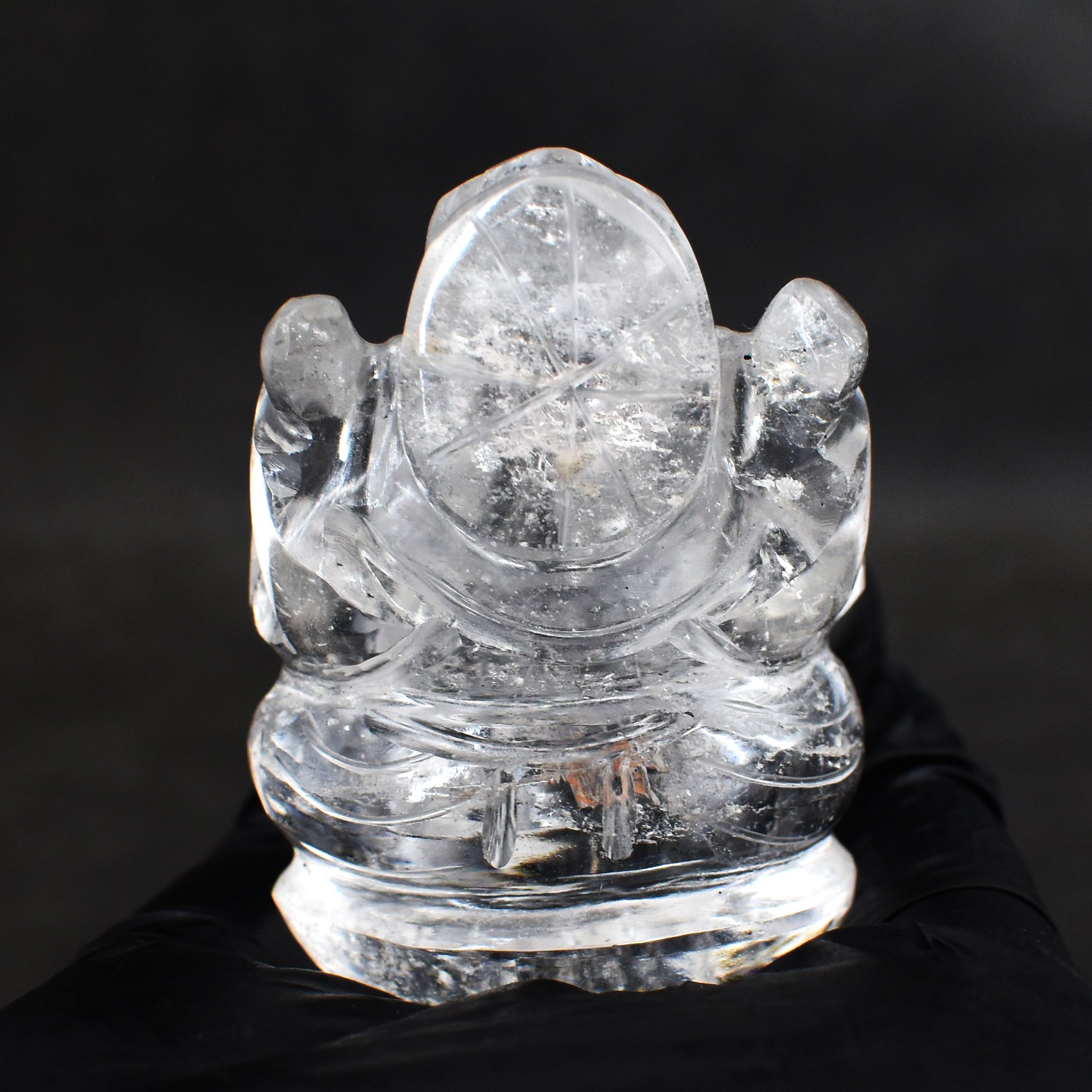 Paramount 353.00 Cts Genuine White Quartz Divine Hand Carved Premium Lord Ganesha Crystal