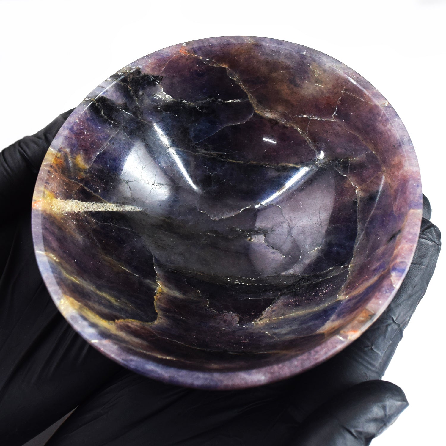 Wonderful 1056.00 Carats Genuine Iolite Hand Carved Crystal Gemstone Carving Big Bowl