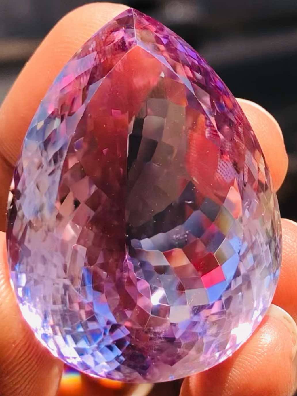 Amazing 128.00 Cts Genuine Amethyst Faceted Loose Gemstone