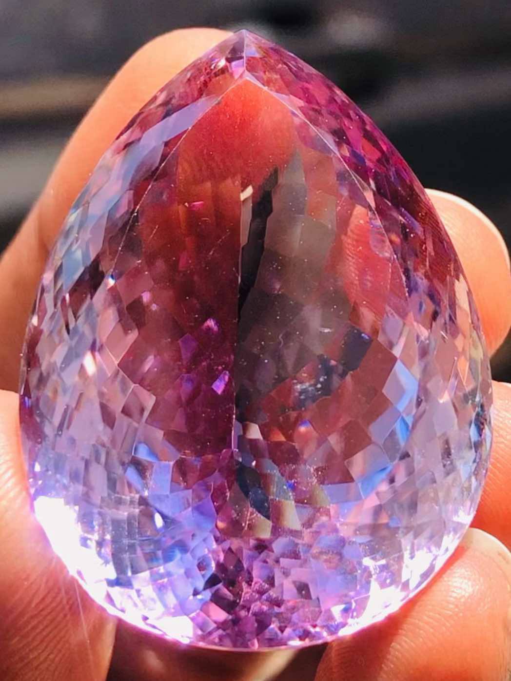 Amazing 128.00 Cts Genuine Amethyst Faceted Loose Gemstone