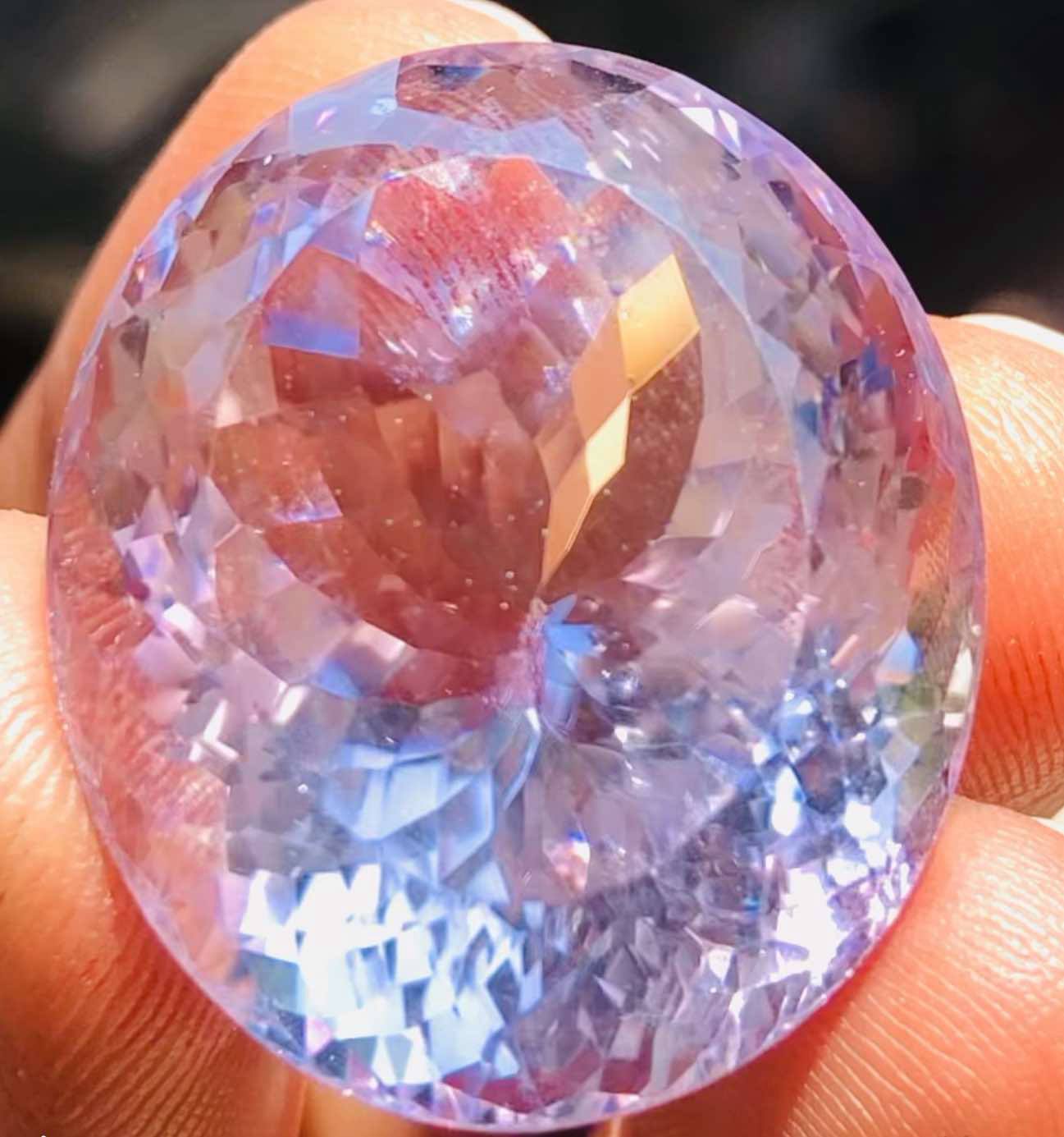 Gorgeous 63.00 Cts Genuine Amethyst Faceted Loose Gemstone