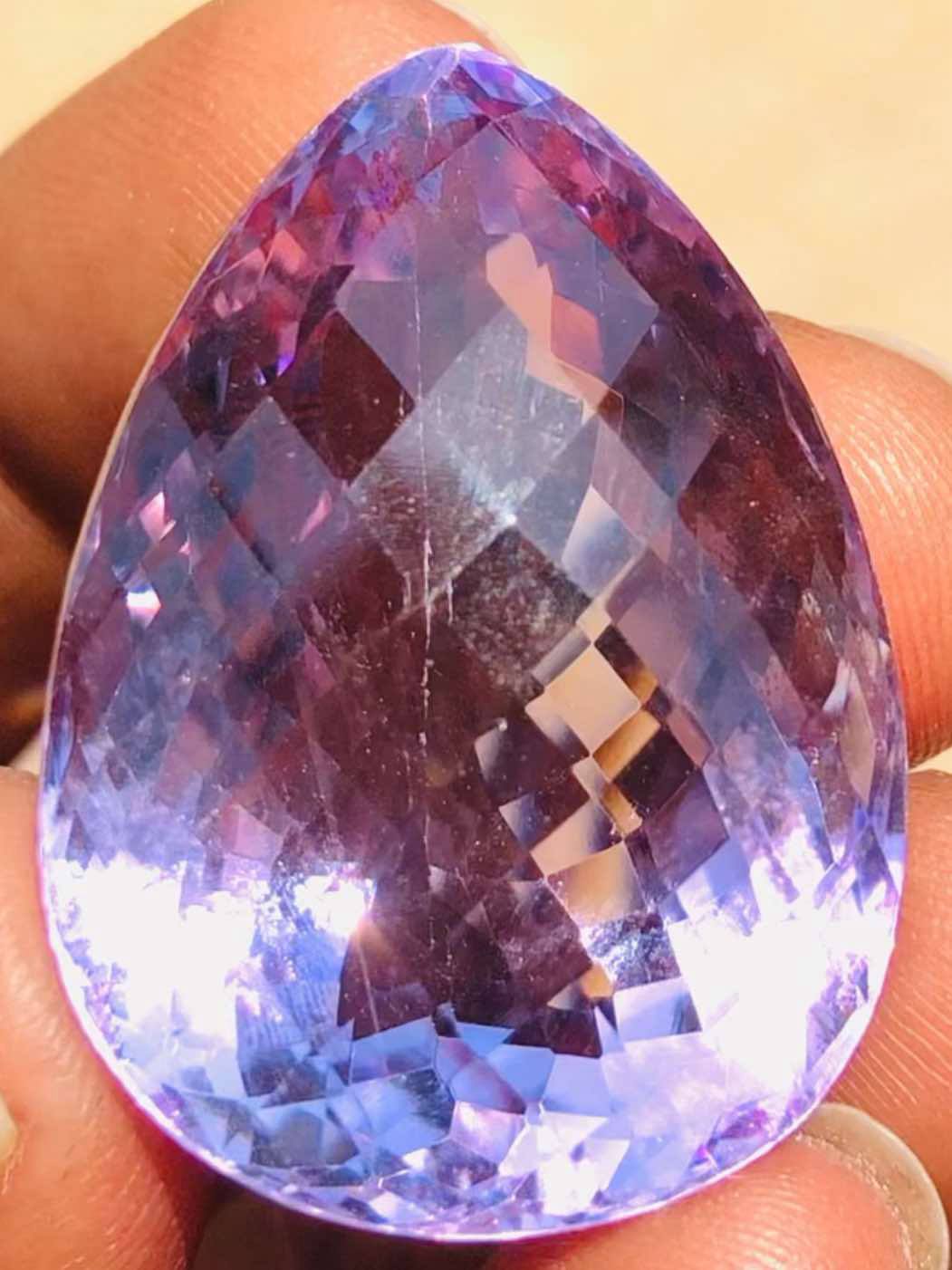Beautiful 68.00 Cts Genuine Amethyst Faceted Loose Gemstone