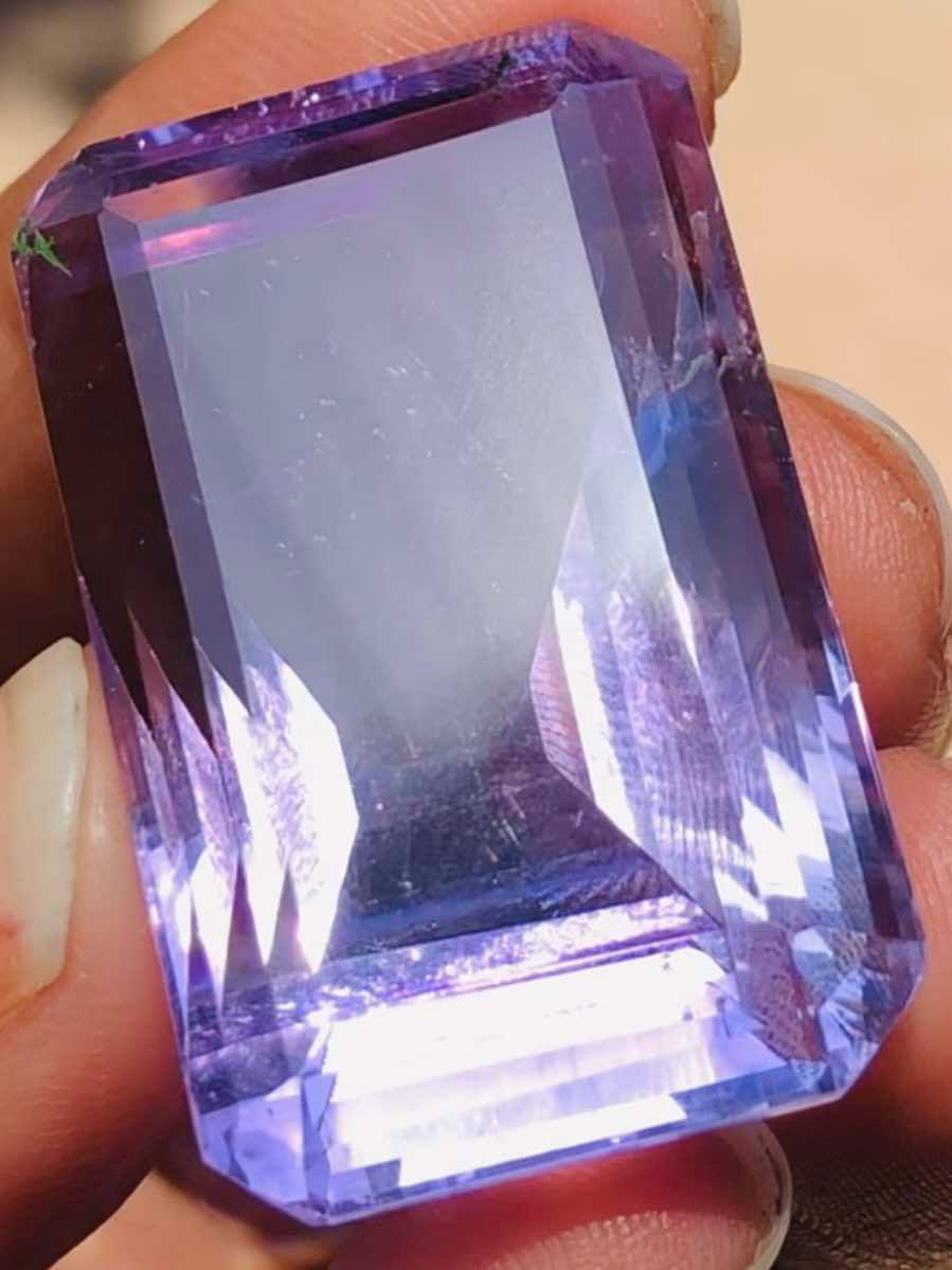 Stunning 80.00 Cts Genuine Amethyst Faceted Loose Gemstone