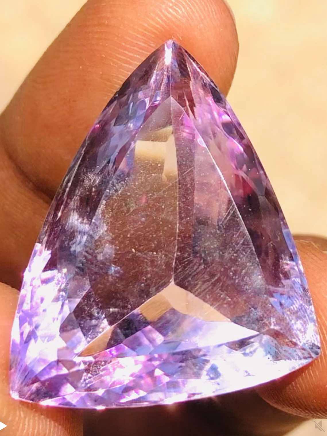Fabulous 40.00 Cts Genuine Amethyst Faceted Loose Gemstone