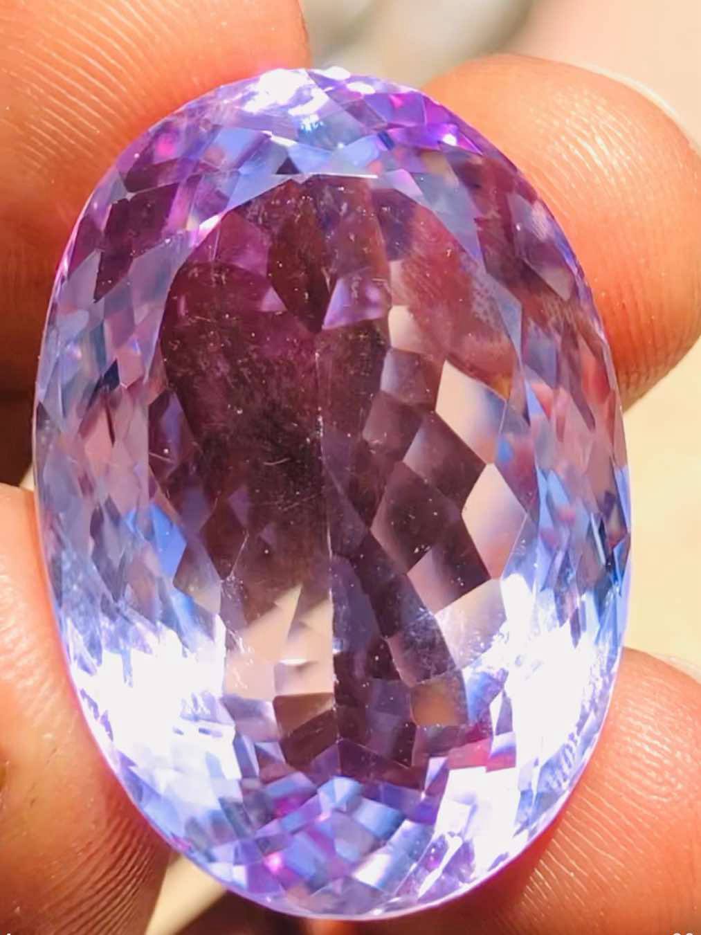 Exclusive 54.00 Cts Genuine Amethyst Faceted Loose Gemstone