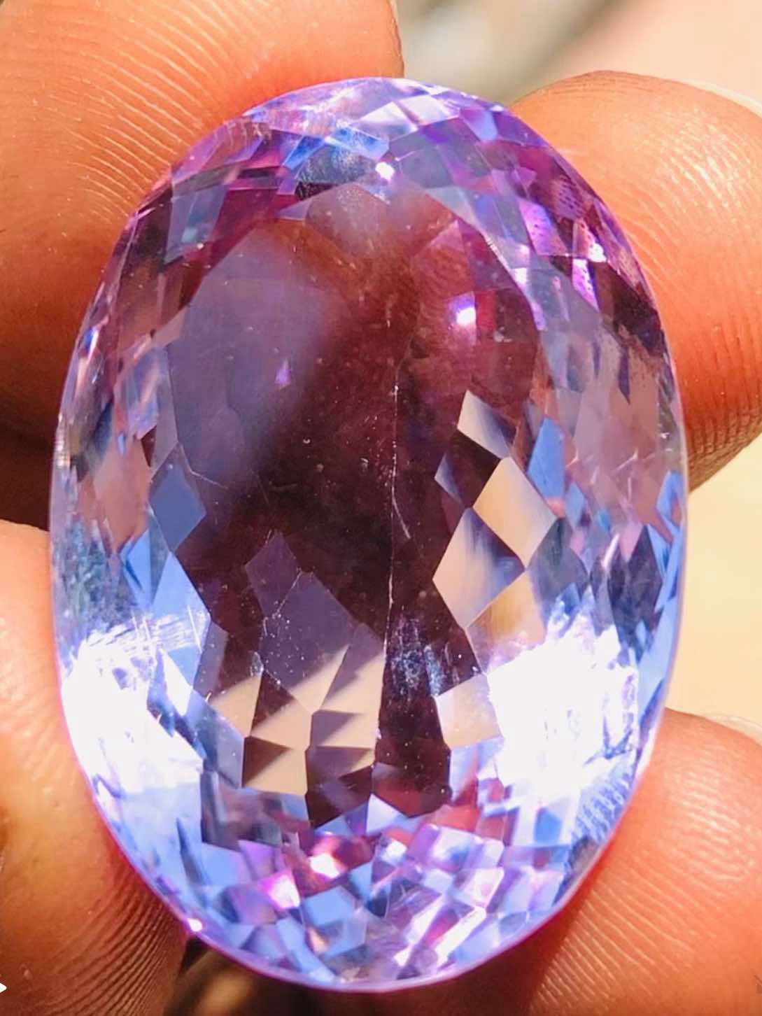 Exclusive 54.00 Cts Genuine Amethyst Faceted Loose Gemstone