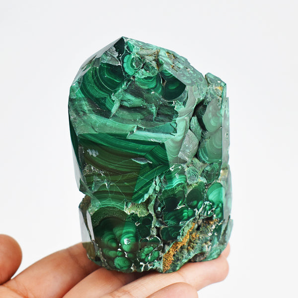 Amazing 1770.00 Cts Genuine Malachite Free Form Tower Crystal Specimen Healing Gemstone