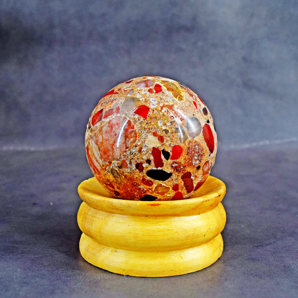 Natural 831.00 Cts Genuine Mookaite Hand Carved Crystal Healing Gemstone Sphere