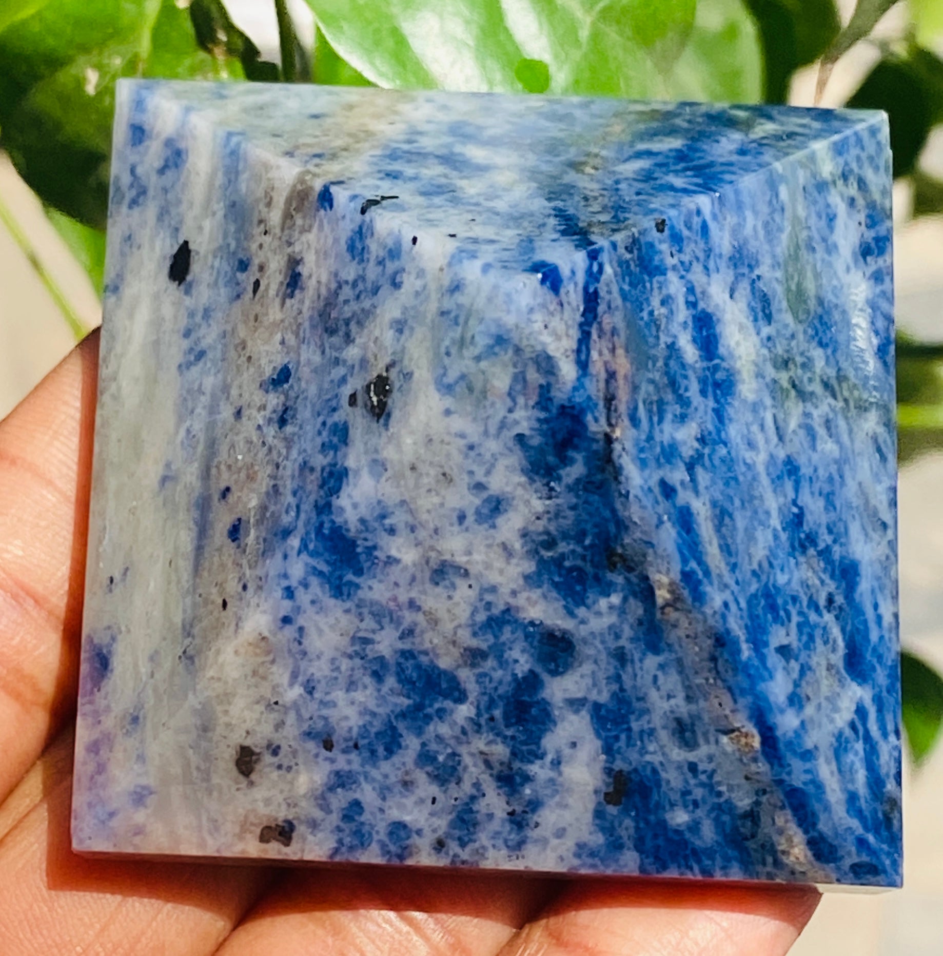Gorgeous 623.00 Cts Genuine Sodalite Healing Crystal Specimen Divine Pyramid