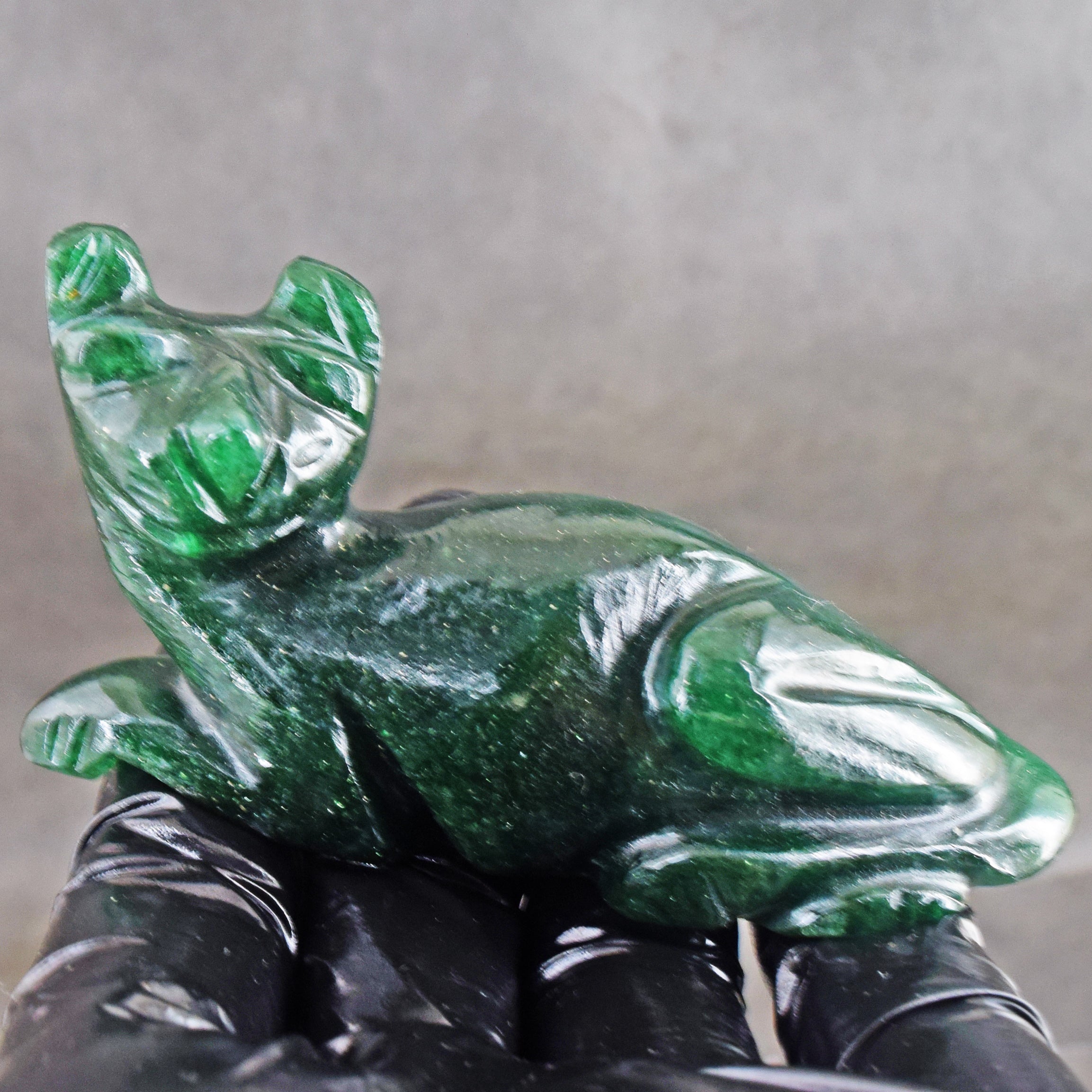 Artisian 400.00 Cts Genuine Jade Carved Premium Cat Crystal 2026 Collection