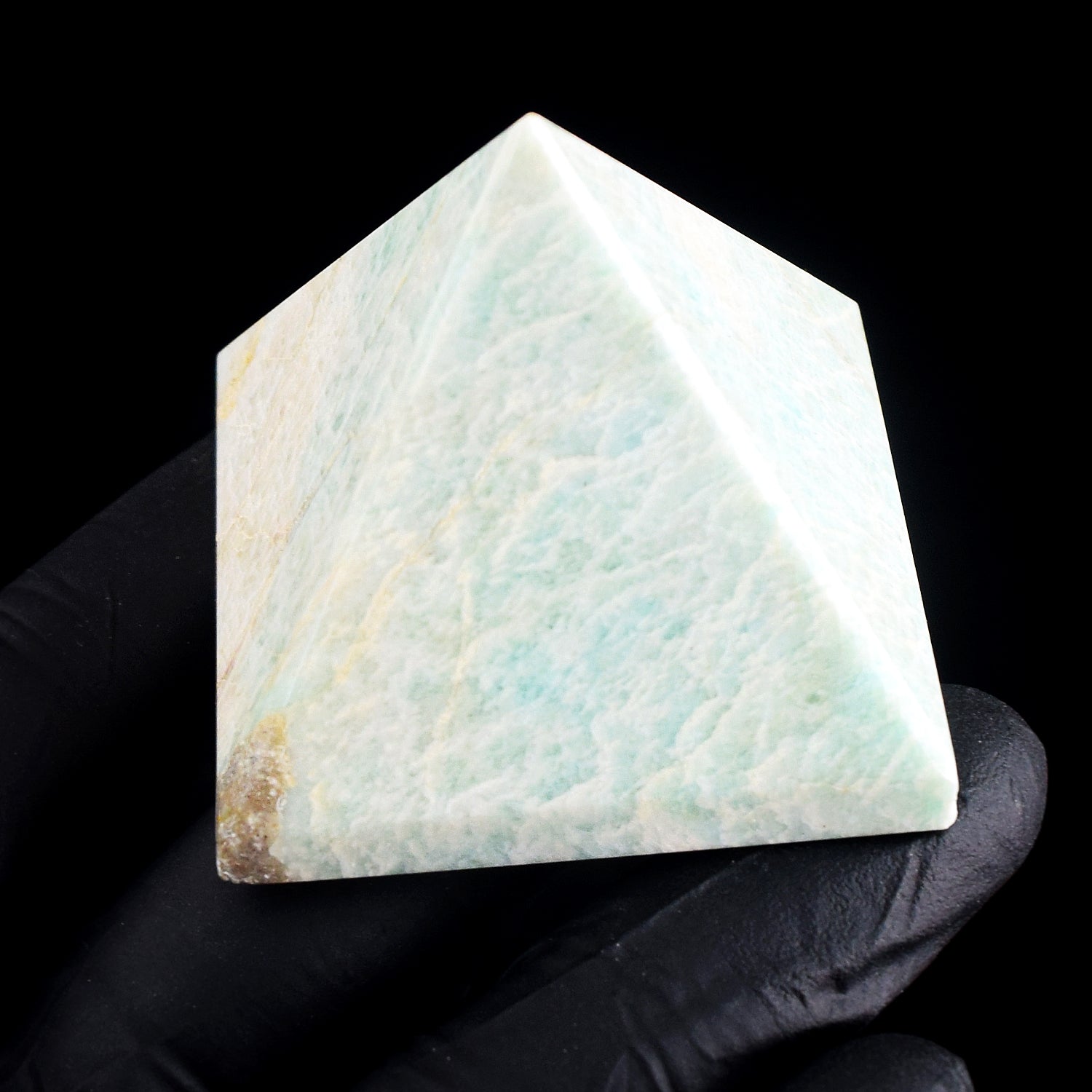 Genuine 508.00 Cts Exclusive Amazonite Healing Crystal Specimen Divine Premium Pyramid
