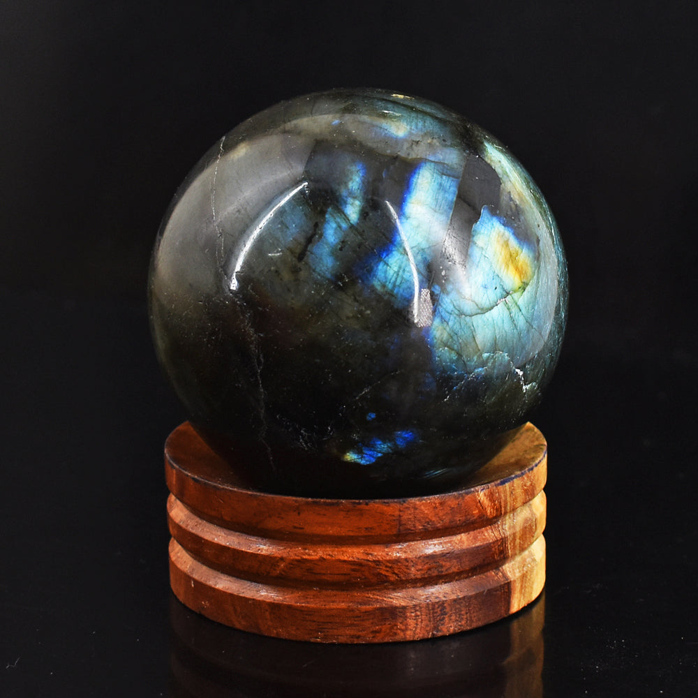 Blue Flash Labradorite  1500.00  Carats Genuine  Exclusive Hand Carved Crystal Healing Gemstone Sphere