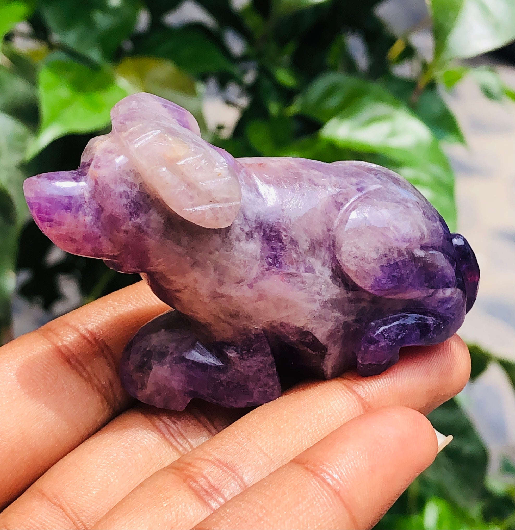 Amazing 311.00 Carats Genuine Amethyst Hand Carved  Crystal Gemstone Carving Dog 2026  Collection