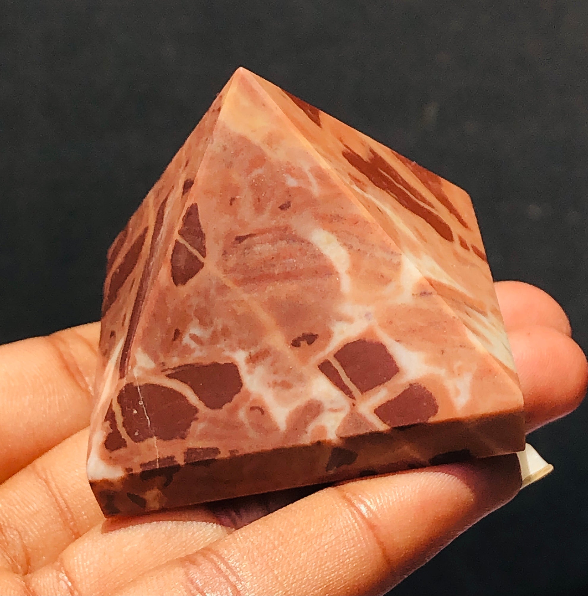 Great 580.00 Cts Genuine Coffee Jasper Healing Crystal Specimen Premium Divine Pyramid
