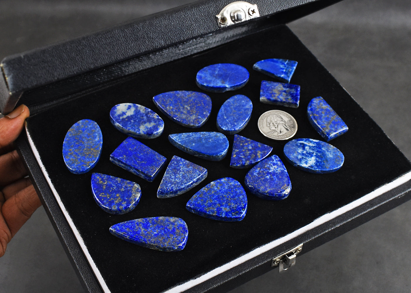 Beautiful  673.00 Carats  Genuine Lapis Lazuli  Untreated Gemstone Cabochon Lot