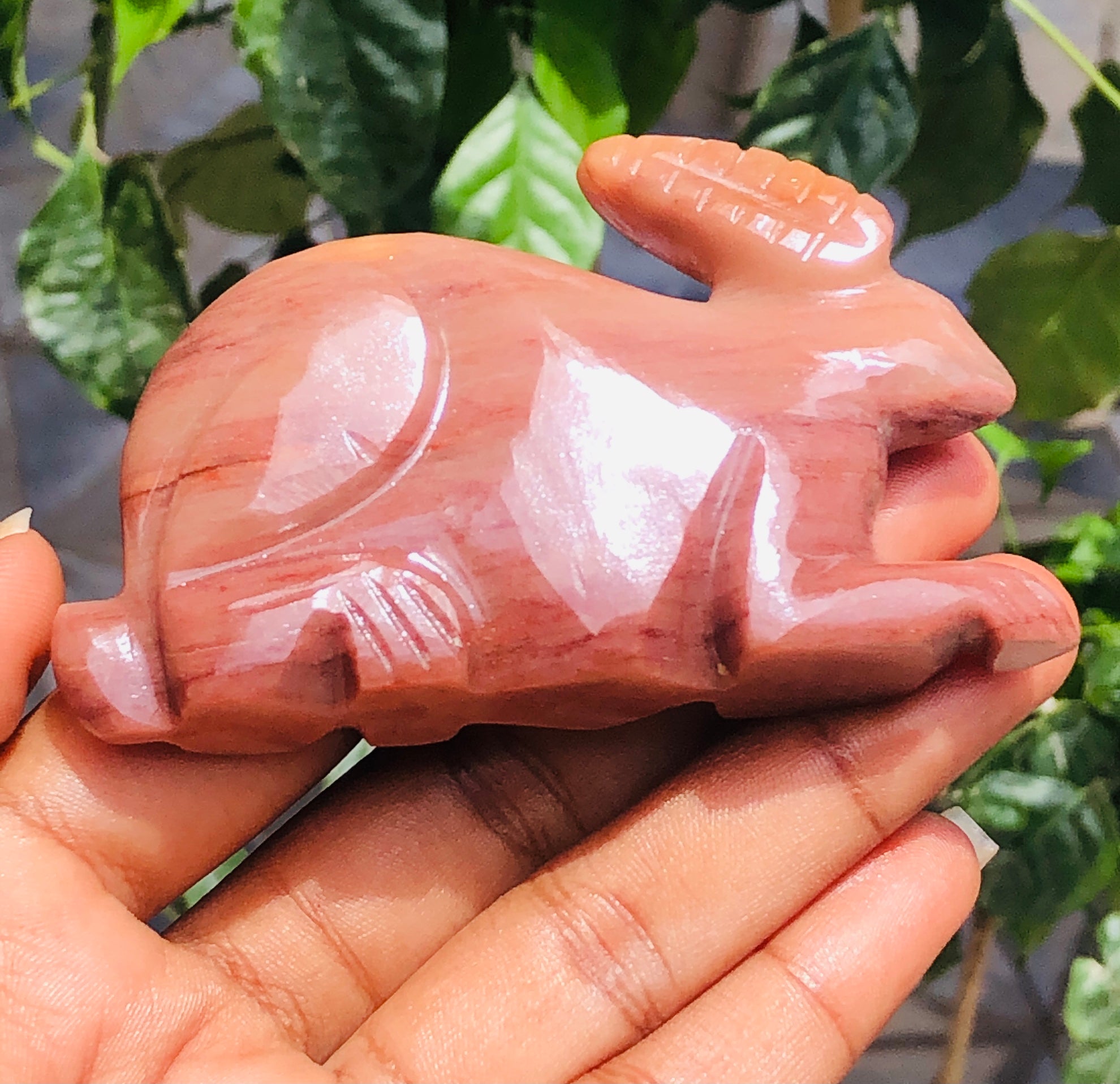 Stunning 476.00 Carats Genuine Aventurine Hand Carved  Gemstone Bunny Carving 2026  Collection