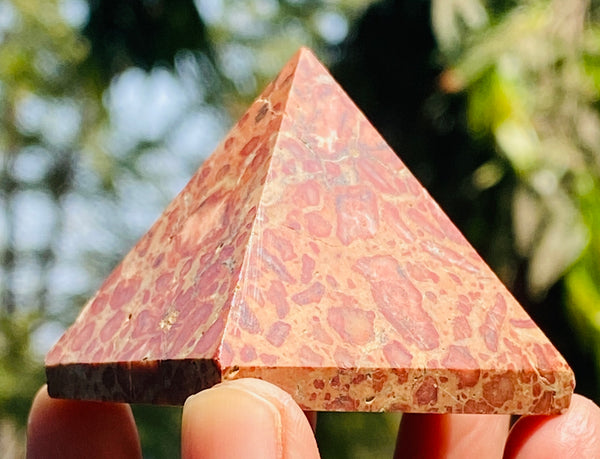 Finest Quality 371.00 Cts Genuine Leopard Skin Jasper Crystal Specimen Divine Pyramid