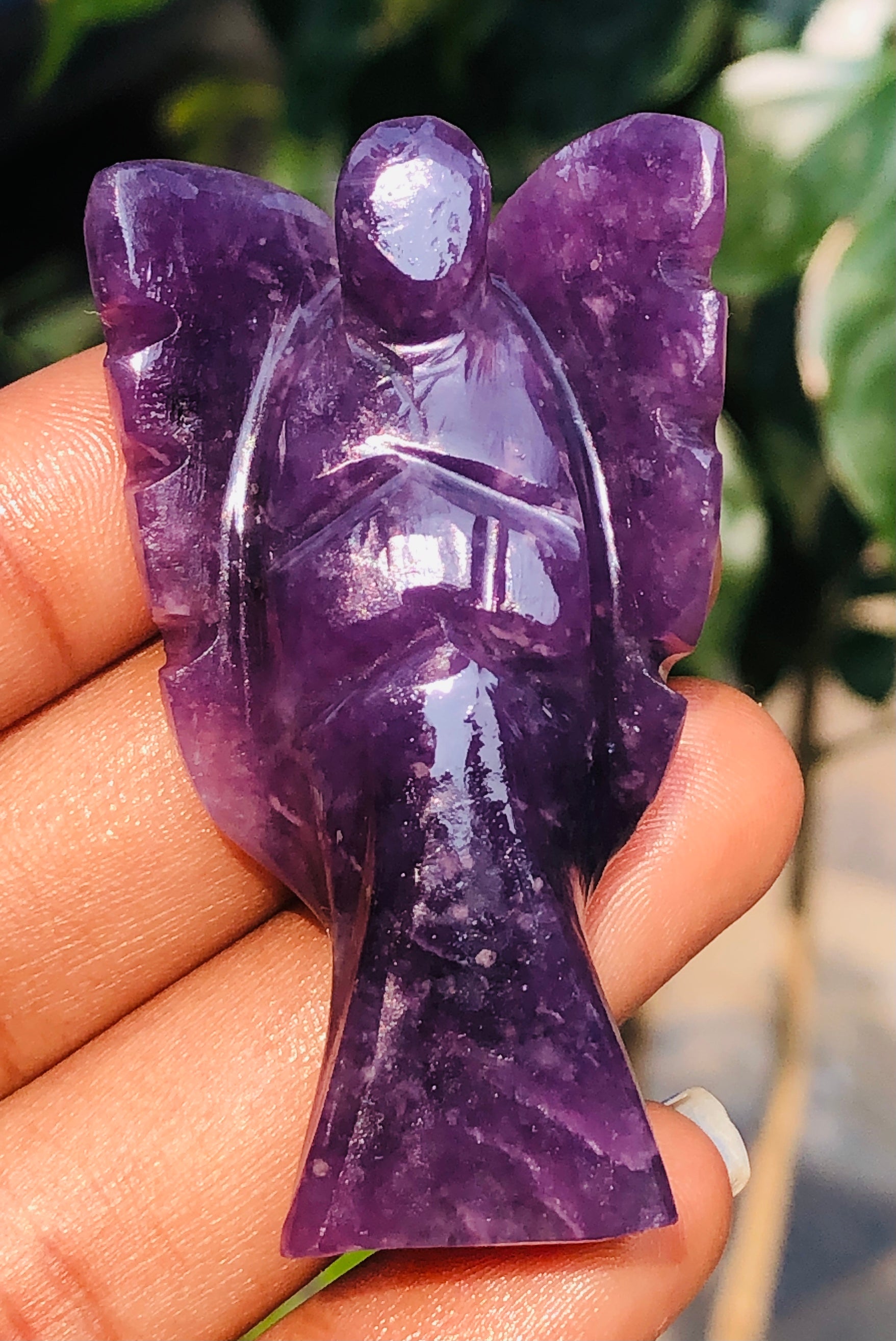 Attractive 131.00 Cts Genuine Lepidolite Healing Premium Divine Crystal Angel