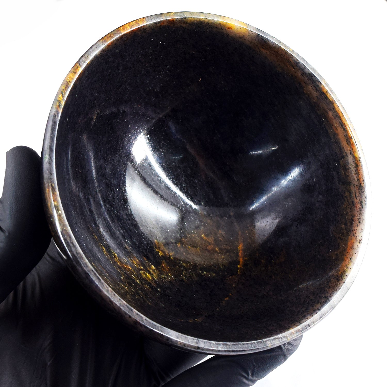 Most Brilliant 1187.00 Carats Genuine Iolite Hand Carved Crystal Gemstone Carving Big Bowl