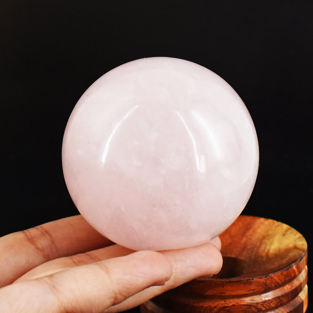 Natural  1390.00 Cts Genuine Pink Rose Quartz Hand Carved Crystal Healing Gemstone Sphere