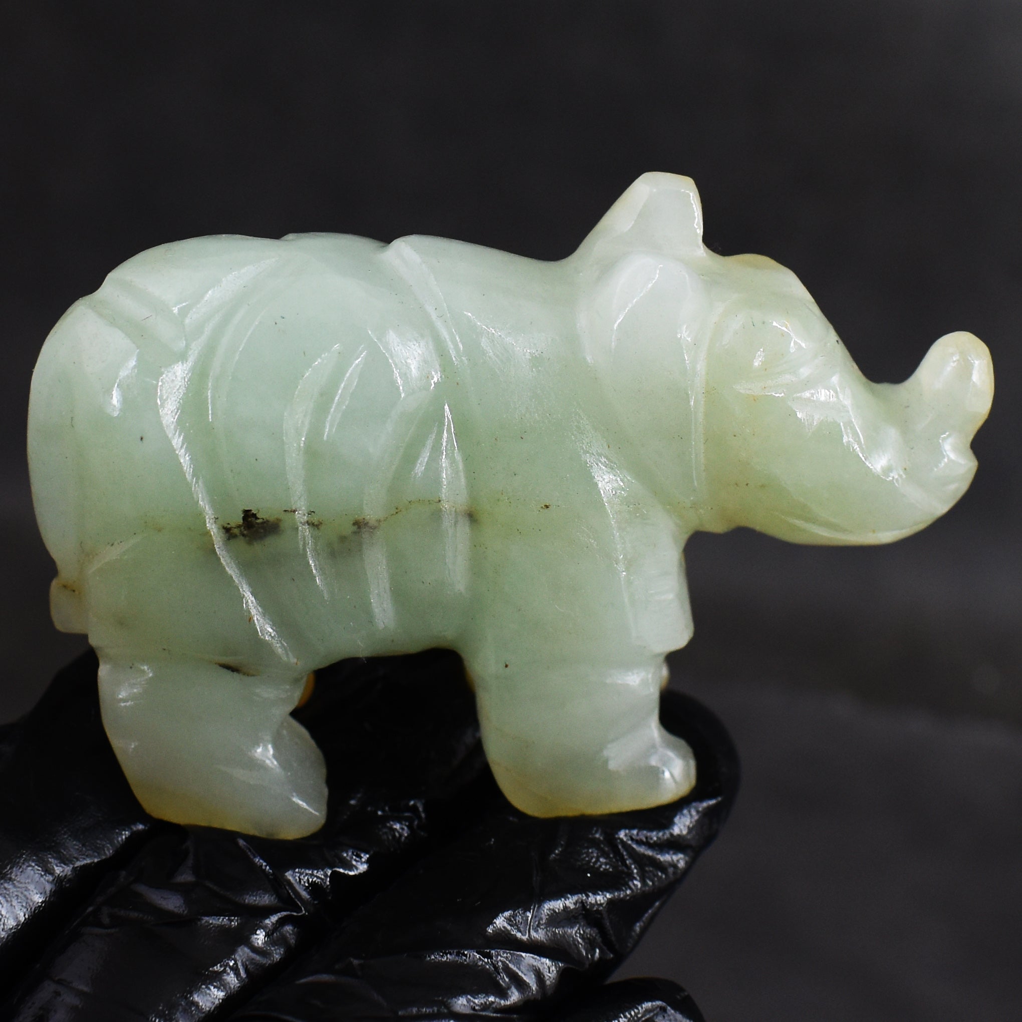 Exclusive 386.00 Cts Green Aventurine Hand Carved Genuine Crystal Gemstone Carving Rhino 2026  Collection