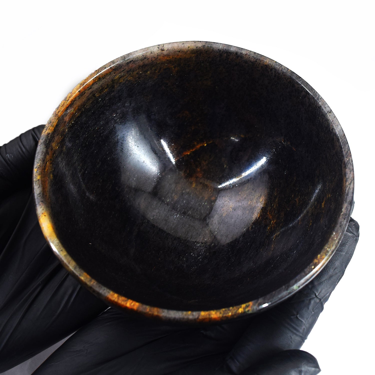 Most Brilliant 1187.00 Carats Genuine Iolite Hand Carved Crystal Gemstone Carving Big Bowl