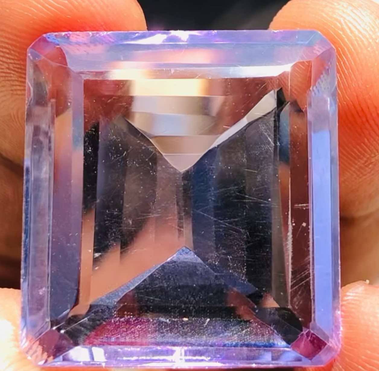 Awesome 38.00 Cts Genuine Amethyst Faceted Loose Gemstone