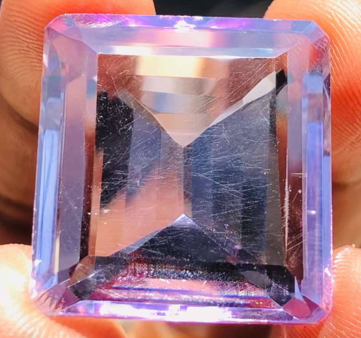 Awesome 38.00 Cts Genuine Amethyst Faceted Loose Gemstone