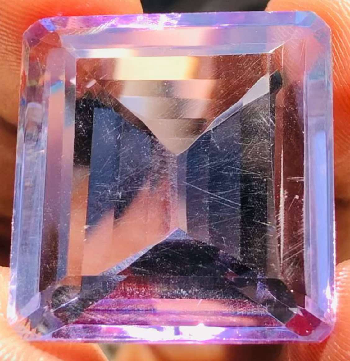 Awesome 38.00 Cts Genuine Amethyst Faceted Loose Gemstone