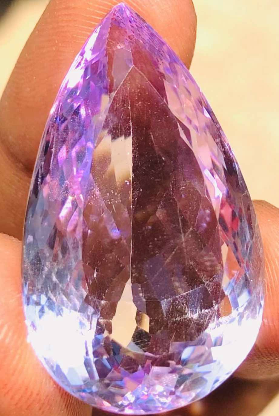 Amazing 45.00 Cts Genuine Amethyst Faceted Loose Gemstone