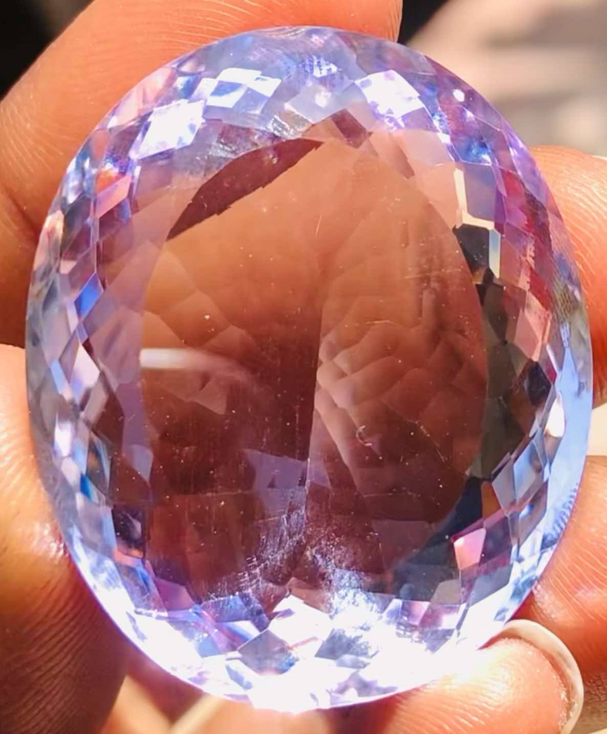 Beautiful 77.00 Cts Genuine Amethyst Faceted Loose Gemstone