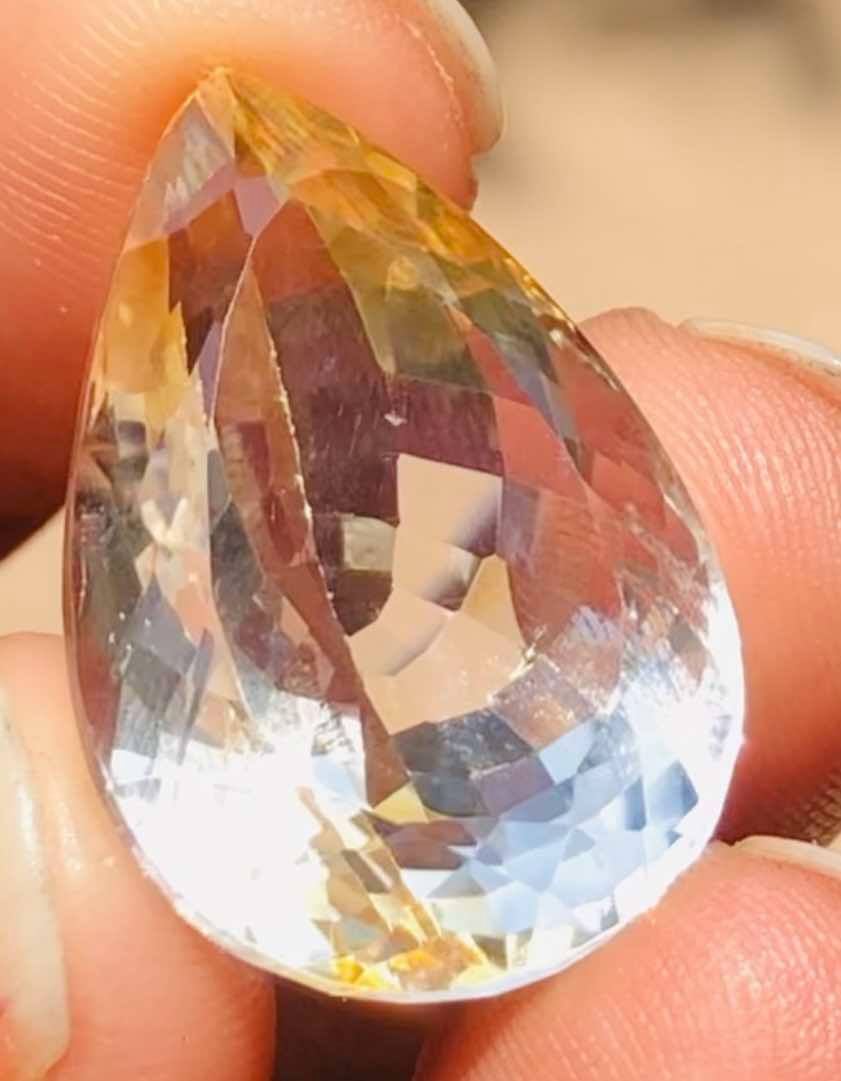 Gorgeous 26.00 Cts Genuine Citrine Faceted Loose Gemstone