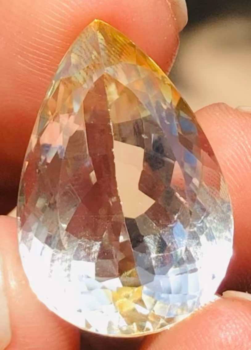 Gorgeous 26.00 Cts Genuine Citrine Faceted Loose Gemstone