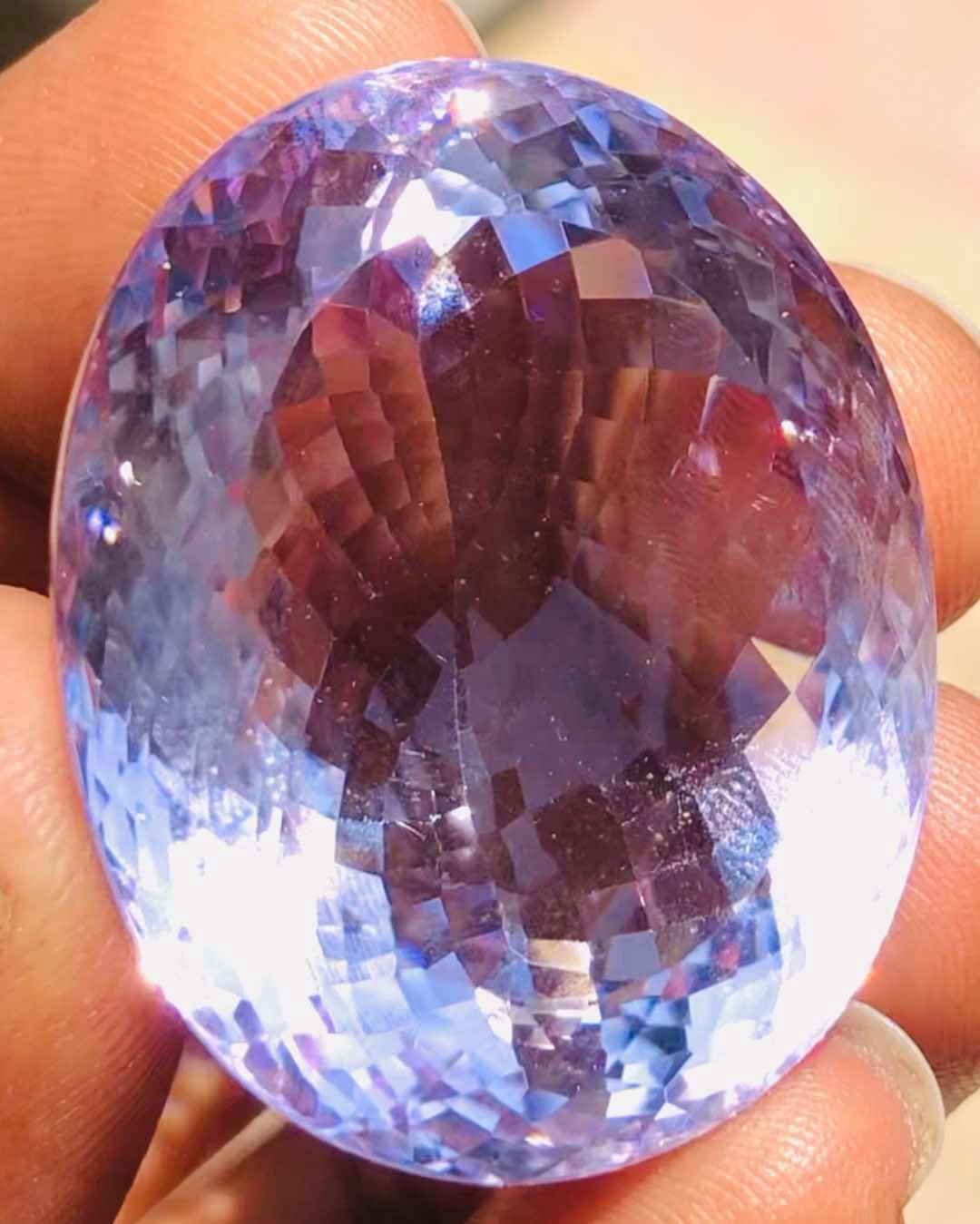 Exclusive 80.00 Cts Genuine Amethyst Faceted Loose Gemstone