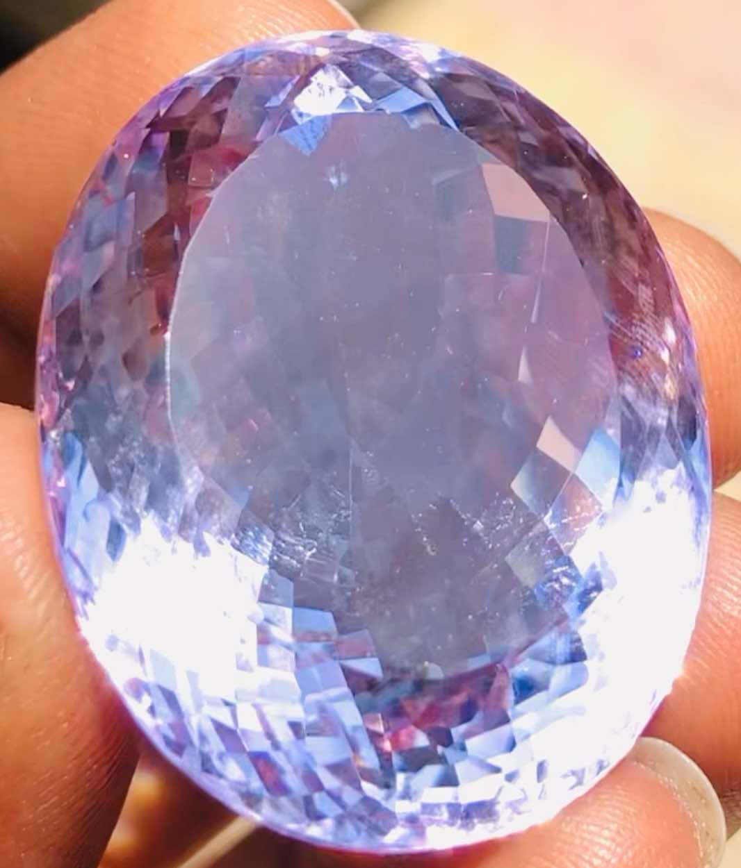 Exclusive 80.00 Cts Genuine Amethyst Faceted Loose Gemstone