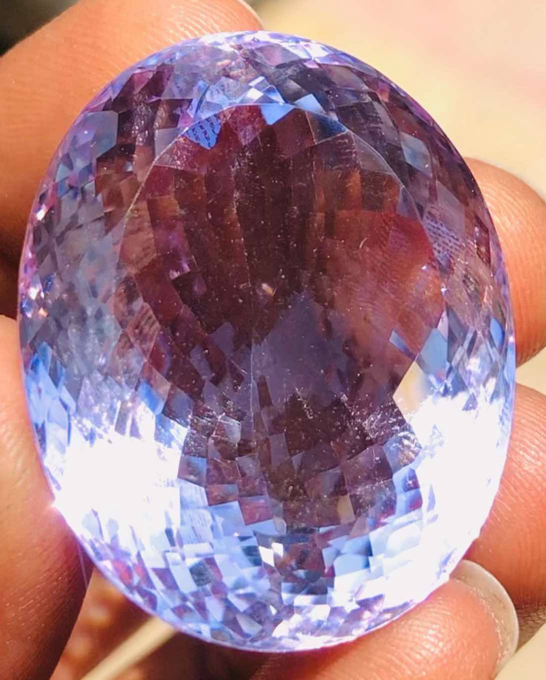 Exclusive 80.00 Cts Genuine Amethyst Faceted Loose Gemstone