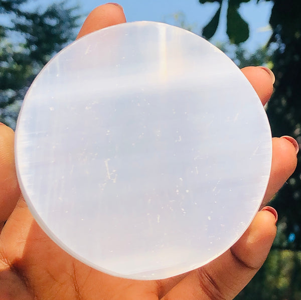 Charming 415.00 Cts Genuine Selenite Healing Crystal Gemstone Premium Plate