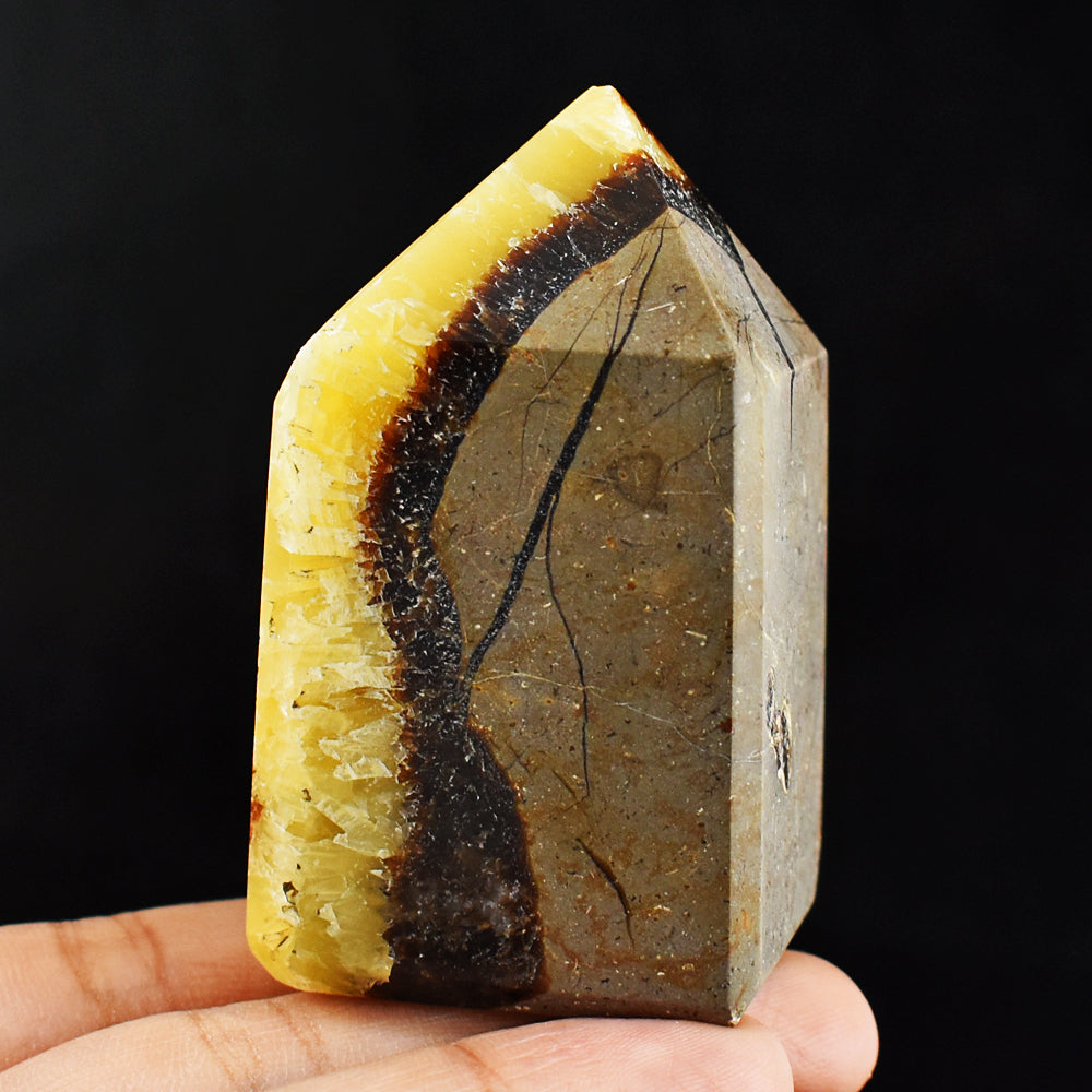 Natural 735.00 Cts Genuine Septarian Agate Free Form Crystal Specimen Gemstone Tower