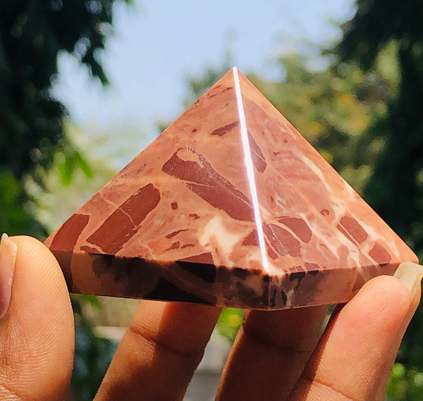 Great 580.00 Cts Genuine Coffee Jasper Healing Crystal Specimen Premium Divine Pyramid