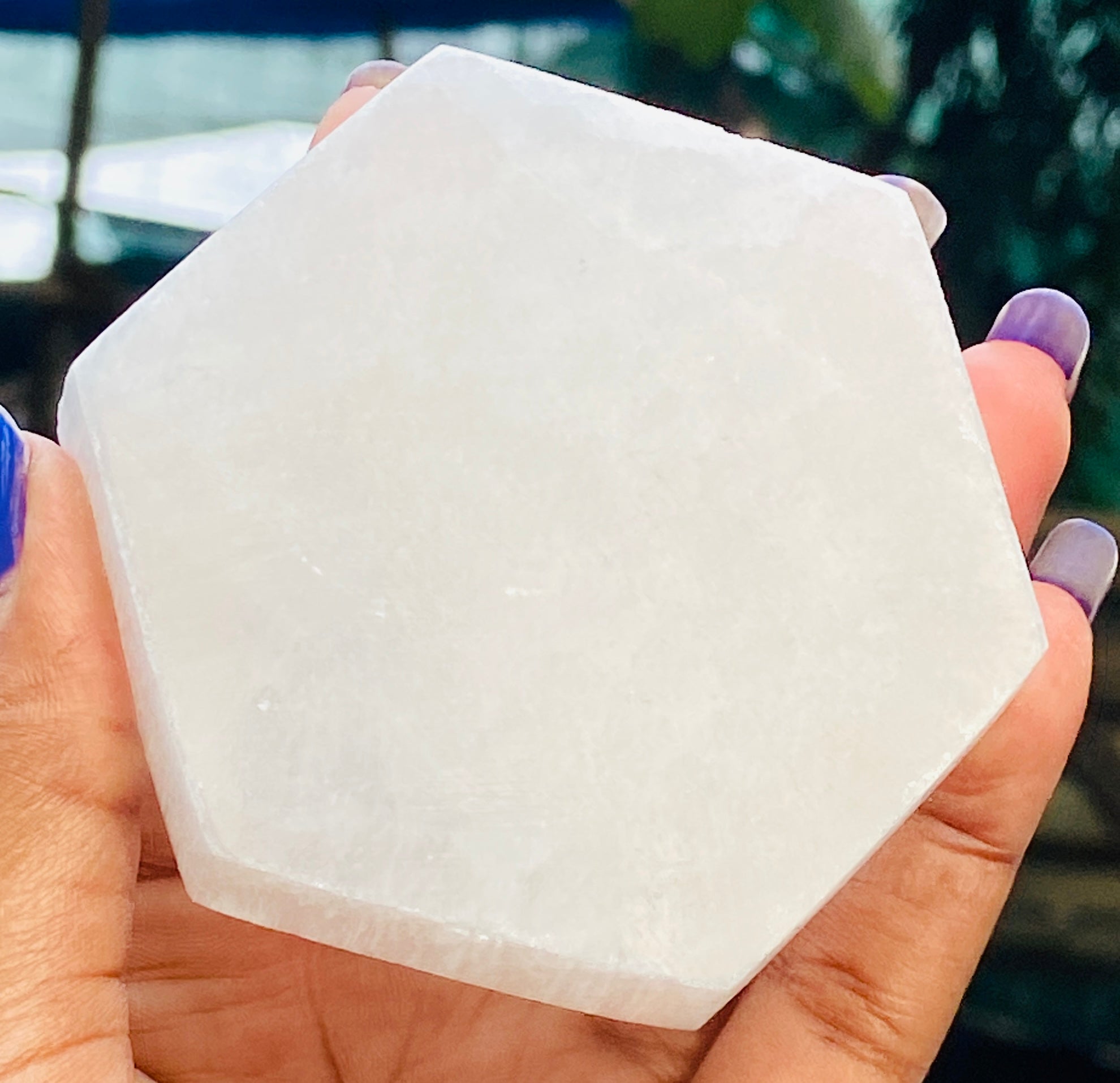 Charming 723.00 Cts Genuine Selenite Healing Crystal Gemstone Premium Plate