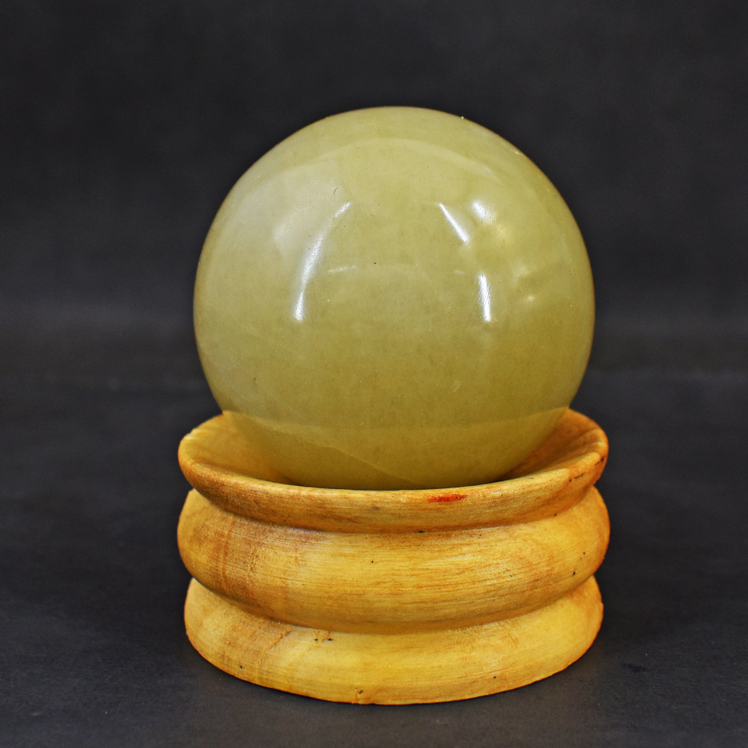 Artisian 985.00 Cartas Genuine Green Aventurine Hand Carved Crystal Healing Gemstone Sphere